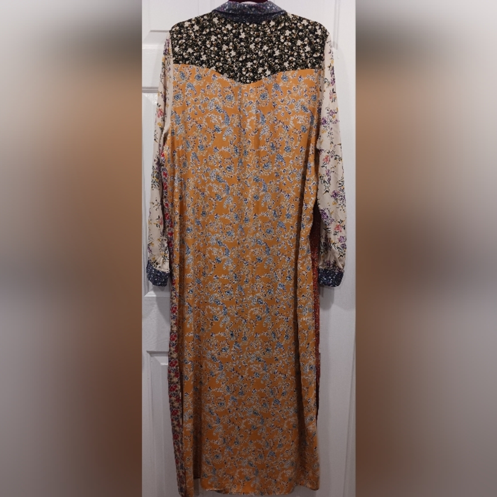 Natural Life Esme Patchwork Button Down Shirt Dre… - image 6